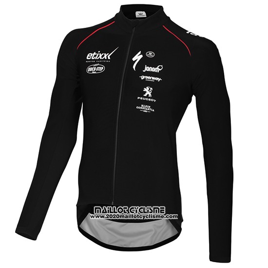 2015 Maillot Ciclismo Ettix Quick Step Noir Manches Longues et Cuissard